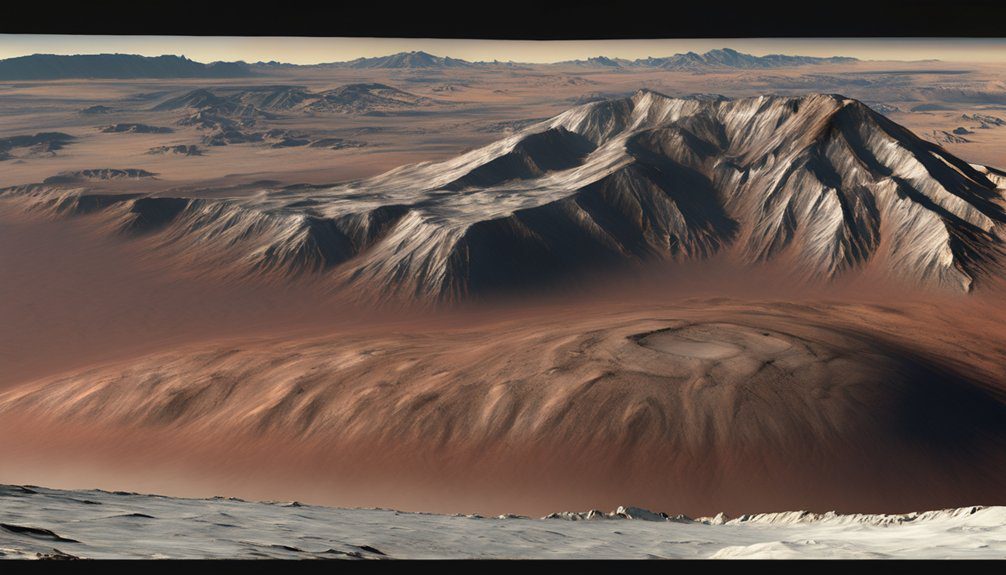 olympus mons vs earth peaks