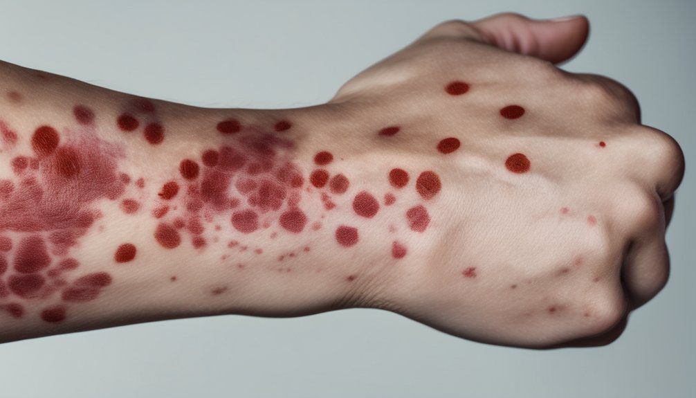 skin red spots warning